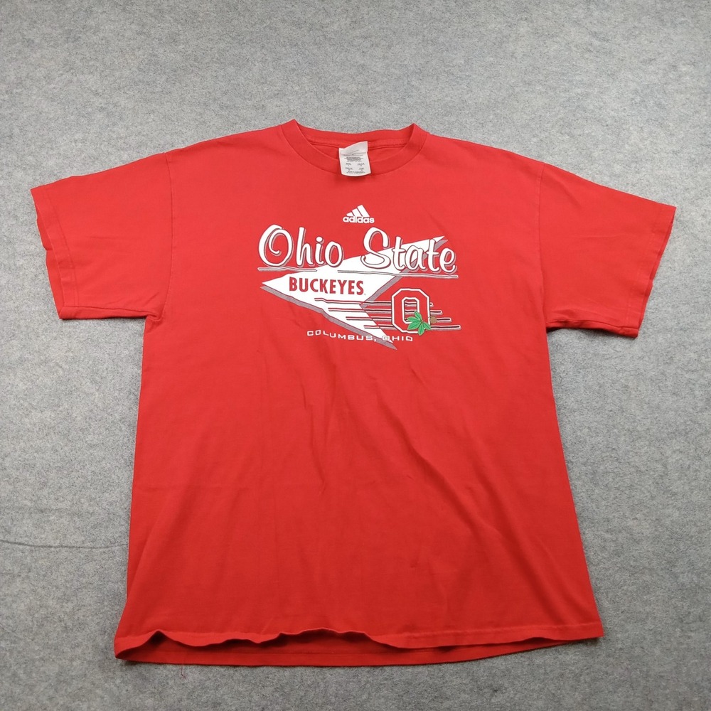 Ohio State Buckeyes Shirt Mens Large NCAA Football Vintage Adidas Graphic Tee